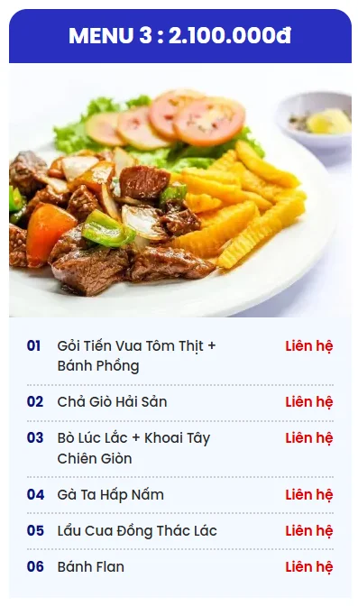 Bảng giá — VN Hair Spa
