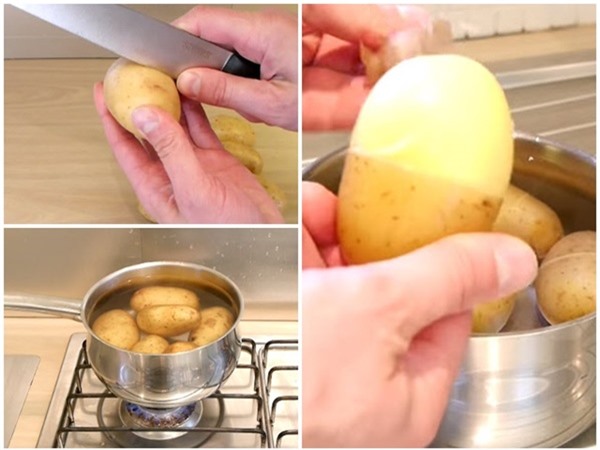 Mẹo lột vỏ khoai tây nhanh và đơn giản
